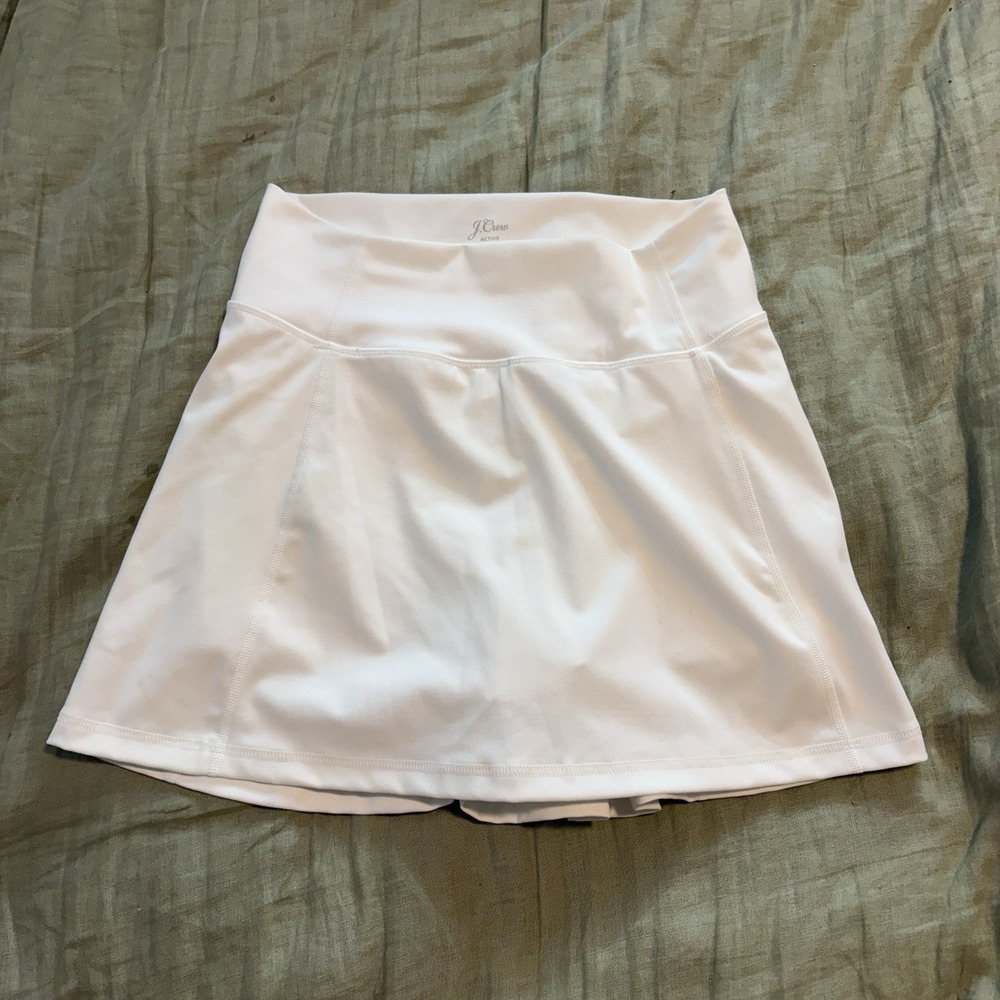 J Crew Active Skirt White Tennis Pickleball Skort Women's SMALL Sporty Preppyโ